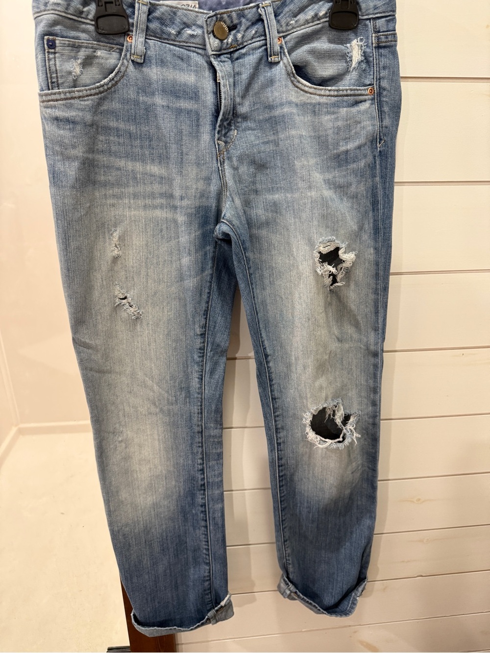 GAP Light Blue Distressed Boyfriend Jeans